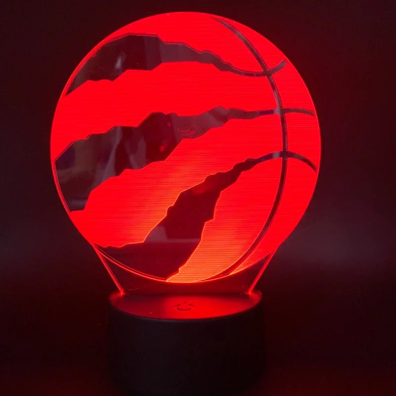 NBA Toronto Raptors basketball 3D lamp -1/3/7/16 colors lamp base pendant