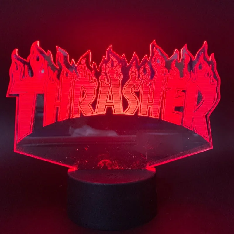 NBA Oklahoma City Thunder 3D lamp -1/3/7/16 colors lamp base