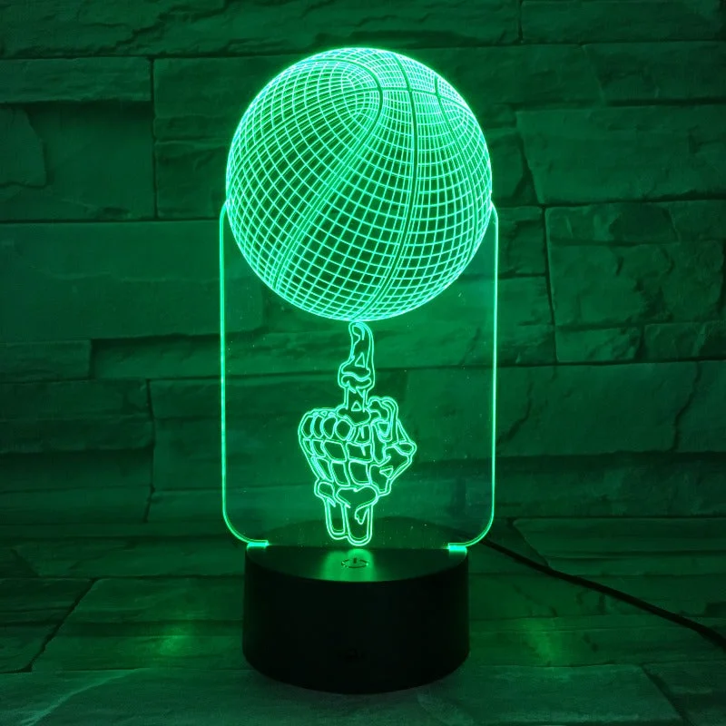 3D basketball night light 1/3/7/16 colors variations birthday gifts