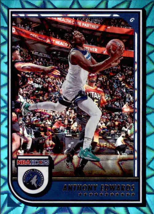 Anthony Edwards, Teal Explosion, 2022-23 Panini Hoops Basketball NBA