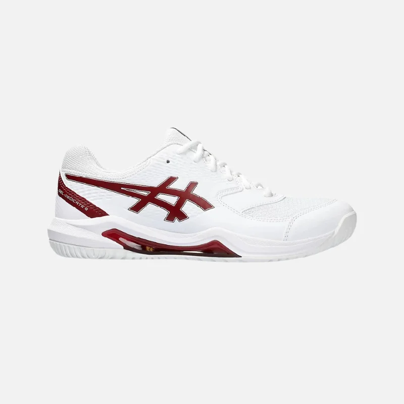 Asics Gel-Dedicate 8 Men's Tennis Shoes -White/Antique Red