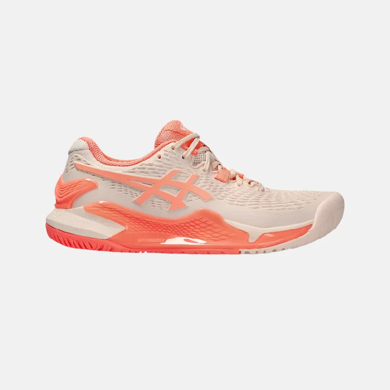 Asics GEL-RESOLUTION 9 Women's Tennis Shoes -Pearl Pink/Sun Coral