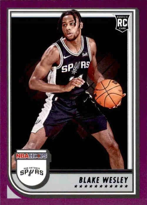 Blake Wesley, RC, Purple Parallel, 2022-23 Panini Hoops Basketball NBA