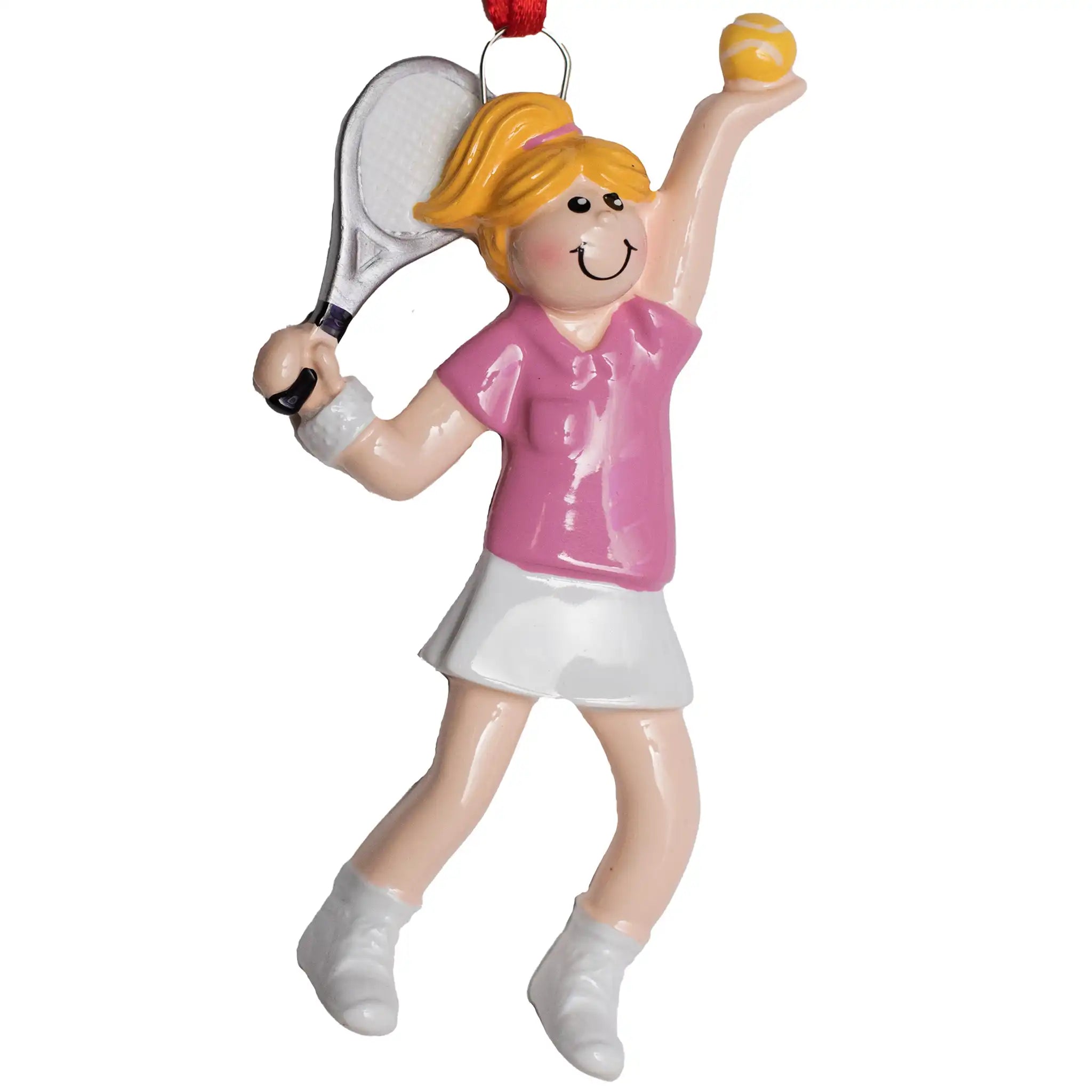 Tennis Girl Personalized Ornament - Blonde