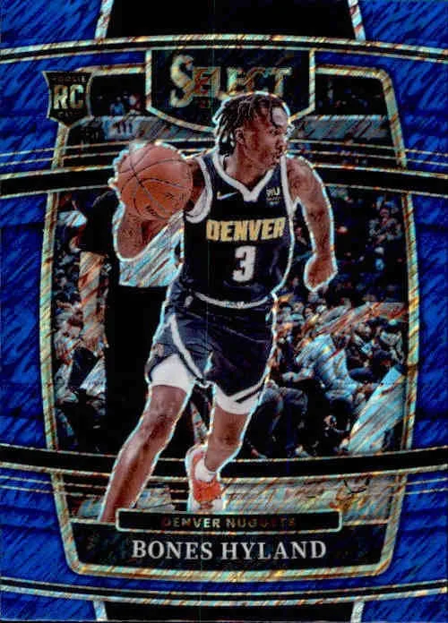 Bones Hyland, RC, Concourse Shimmer Prizm, 2021-22 Panini Select Basketball NBA