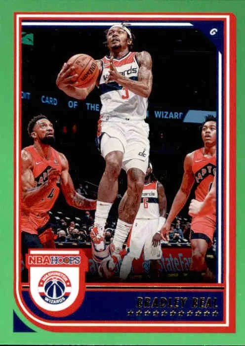 Bradley Beal, Neon Green Parallel, 2022-23 Panini Hoops Basketball NBA