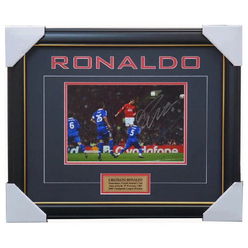 Cristiano Ronaldo Manchester United Hand Signed 2008 Champions League Photo Framed - 3595