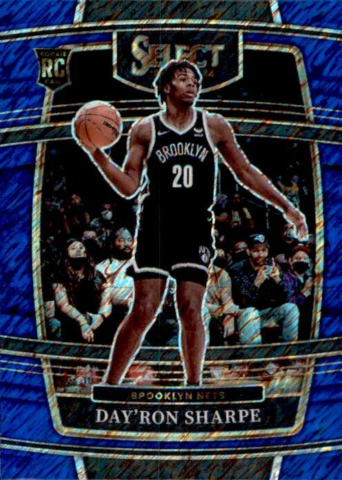 Day'ron Sharpe, RC, Concourse Shimmer Prizm, 2021-22 Panini Select Basketball NBA