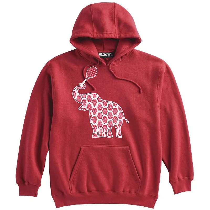 Elephant with Tennis Racquet Heavyweight Hoodie