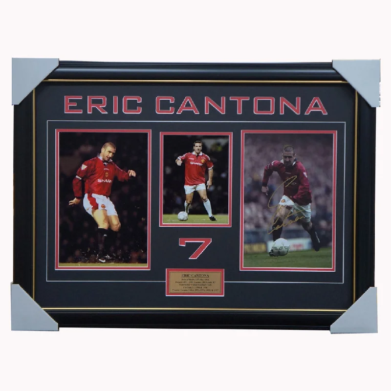 Eric Cantona Signed Manchester United Photo Collage Framed - 2870