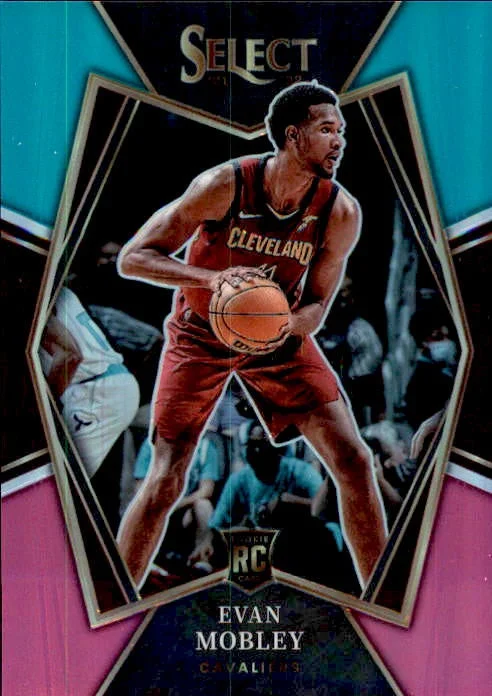 Evan Mobley, RC, Premier Level Teal Pink Prizm, 2021-22 Panini Select Basketball NBA