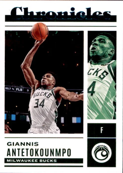 Giannis Antetokounmpo, Teal Foil Parallel, 2022-23 Panini Chronicles Basketball NBA