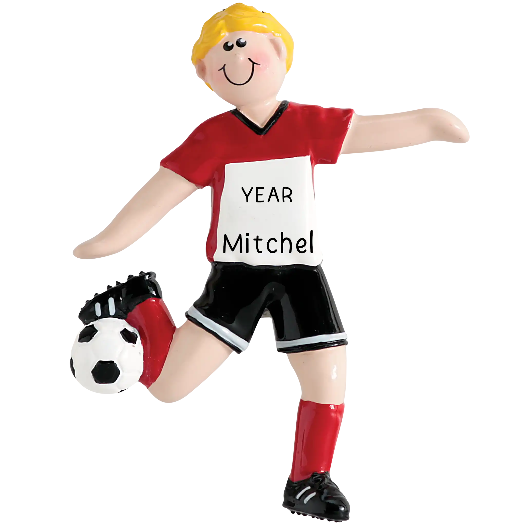 Soccer Guy Christmas Ornament - Blonde