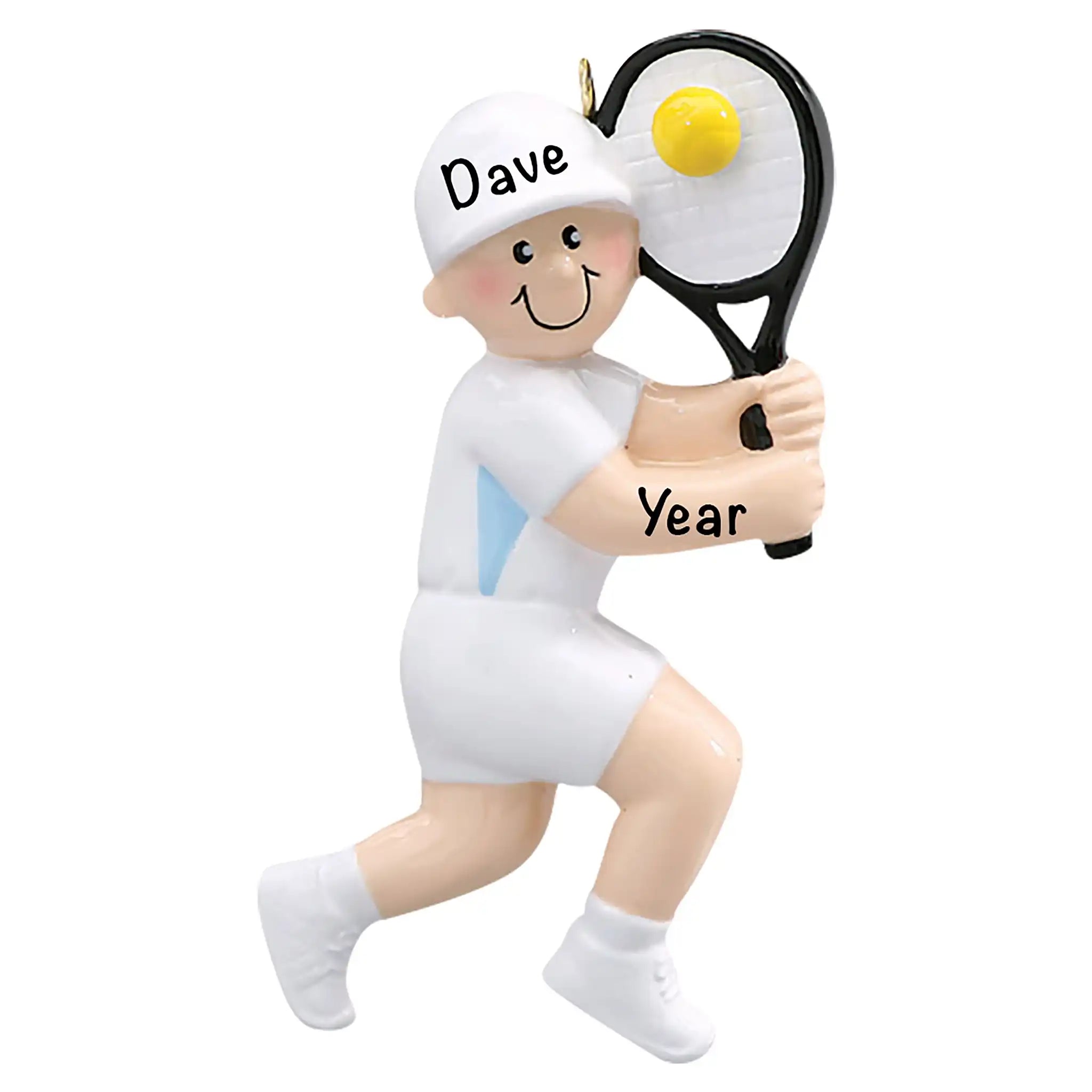 Tennis Guy Personalized Ornament