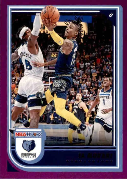 Ja Morant, Purple Parallel, 2022-23 Panini Hoops Basketball NBA