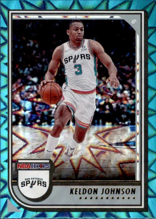 Keldon Johnson, Teal Explosion, 2022-23 Panini Hoops Basketball NBA