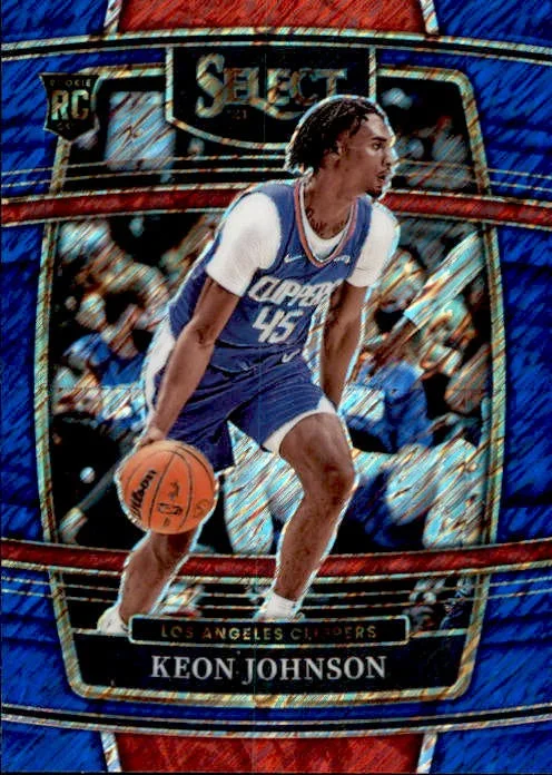 Keon Johnson, RC, Concourse Shimmer Prizm, 2021-22 Panini Select Basketball NBA