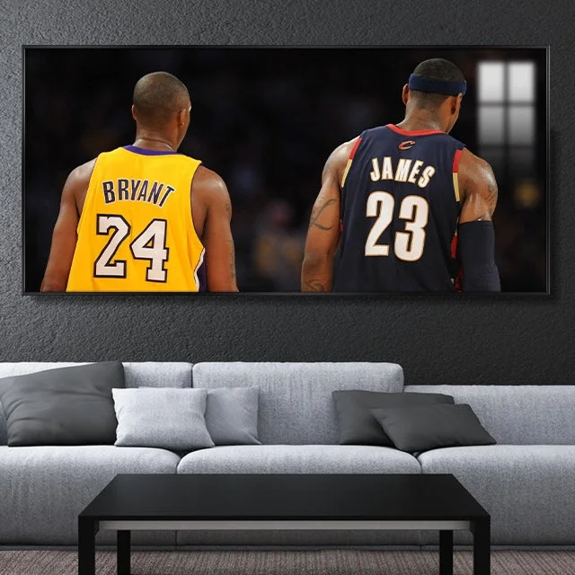 Kobe Bryant and LeBron James Wall Art