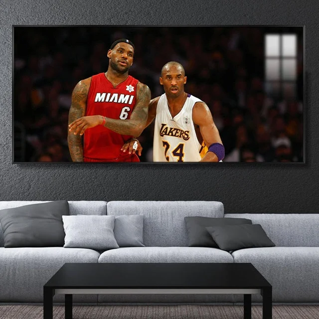 Kobe Bryant and LeBron James Wall Art