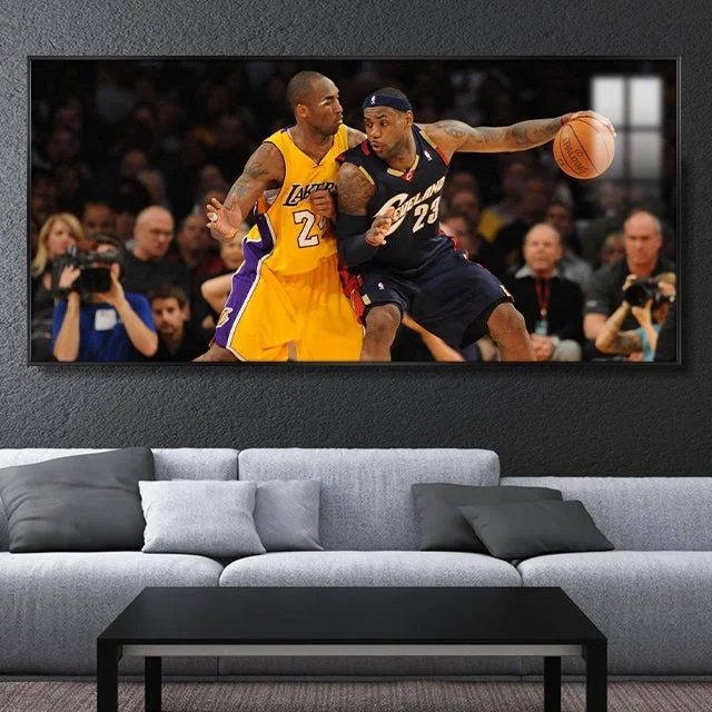 Kobe Bryant and LeBron James Wall Art