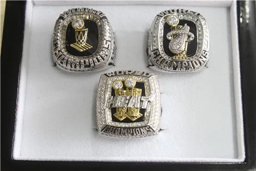 Miami Heat 2006-2012-2013 NBA Finals National Basketball World Championship Ring Collection