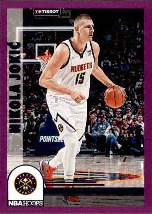 Nikola Jokic, #287, Purple Parallel, 2022-23 Panini Hoops Basketball NBA