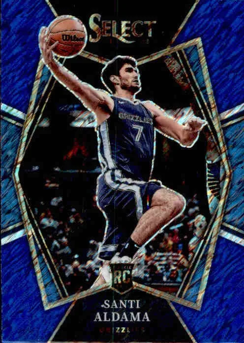 Santi Aldama, RC, Premier Level Shimmer Prizm, 2021-22 Panini Select Basketball NBA