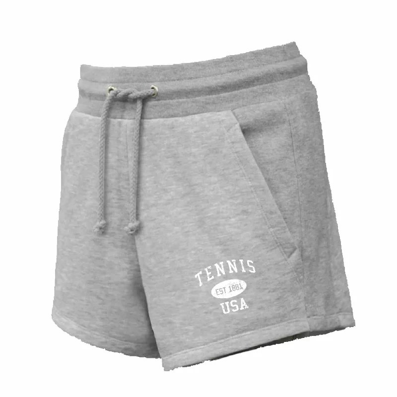 TENNIS FLEECE SHORTS WITH EST DATE