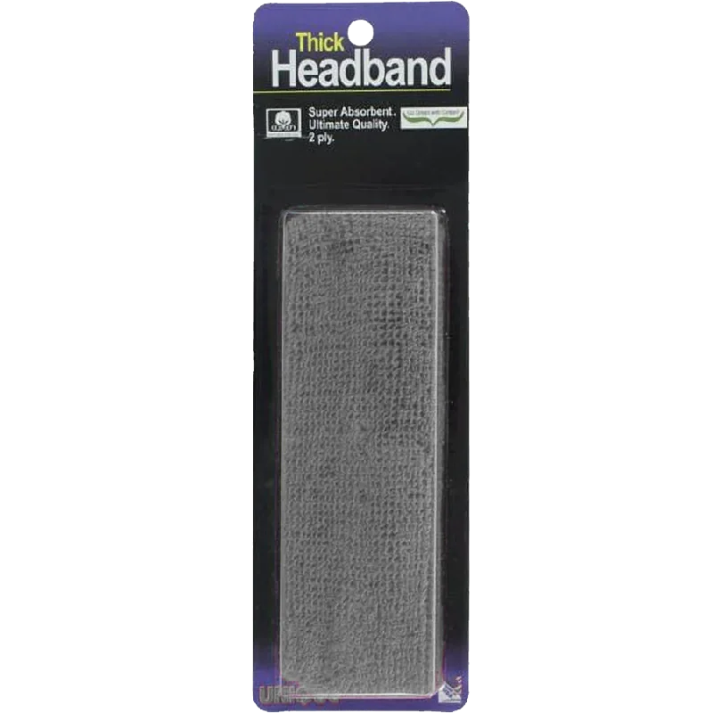 Thick 2-Ply Headband - Gray