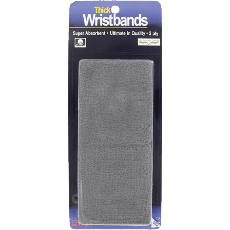 Thick 2-Ply Wristband - Gray