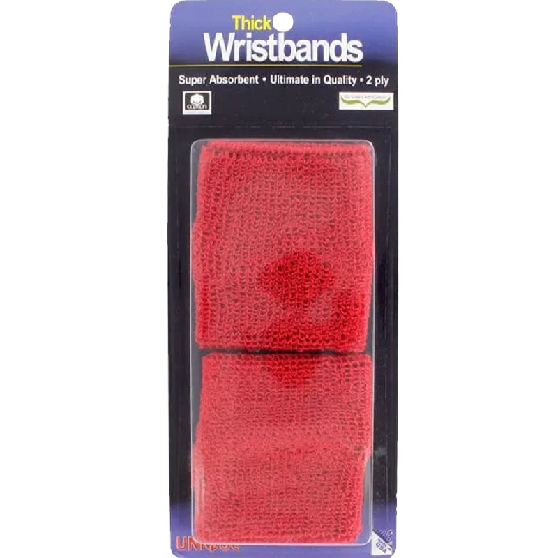 Thick 2-Ply Wristband - Red