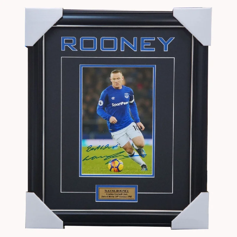 Wayne Rooney Signed Epl Everton Photo Framed - 3849