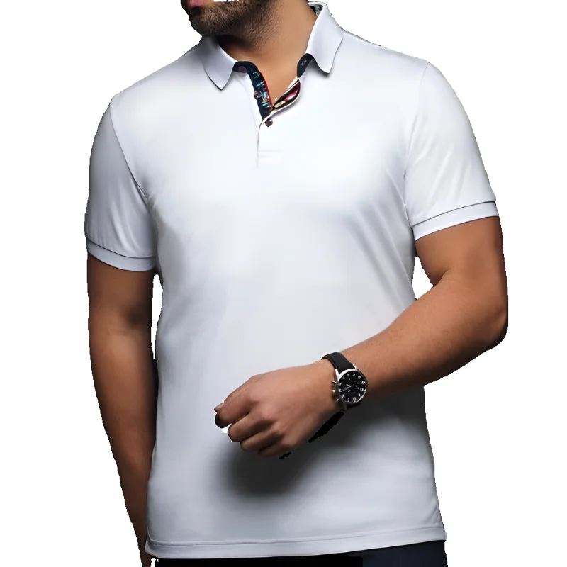 Au Noir Men's Eagle Polo - White