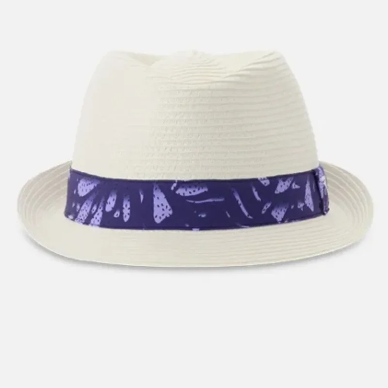 Chervò Wanitas Hat - White/Purple Band