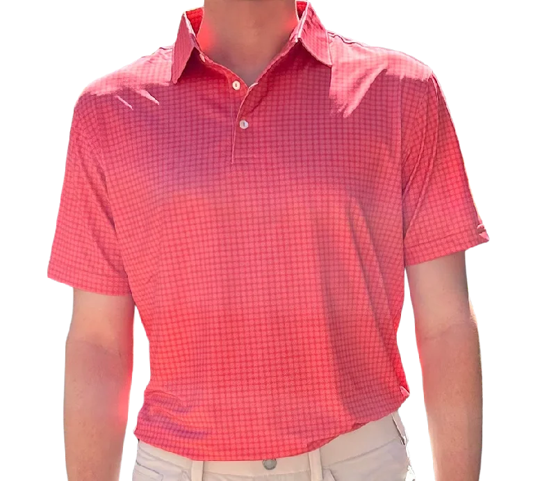 Danini Men's S/S Polo - Coral Print