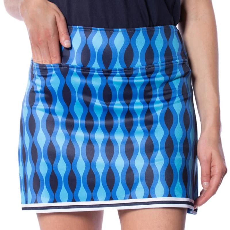 Golftini No Boundaries Pull-On Skort - Blue/Navy