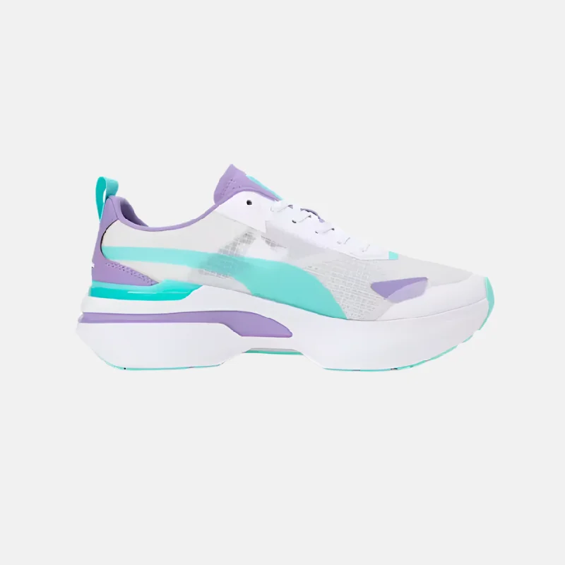 Puma Kosmo Rider V1 Women's Running Shoes -Feather Gray/Electric Peppermint/Lavender Alert