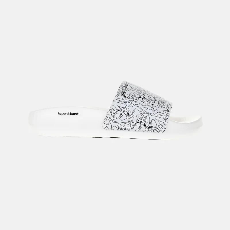 Skechers Hyper-Slide Puppy Love Women's Slide -White/Black