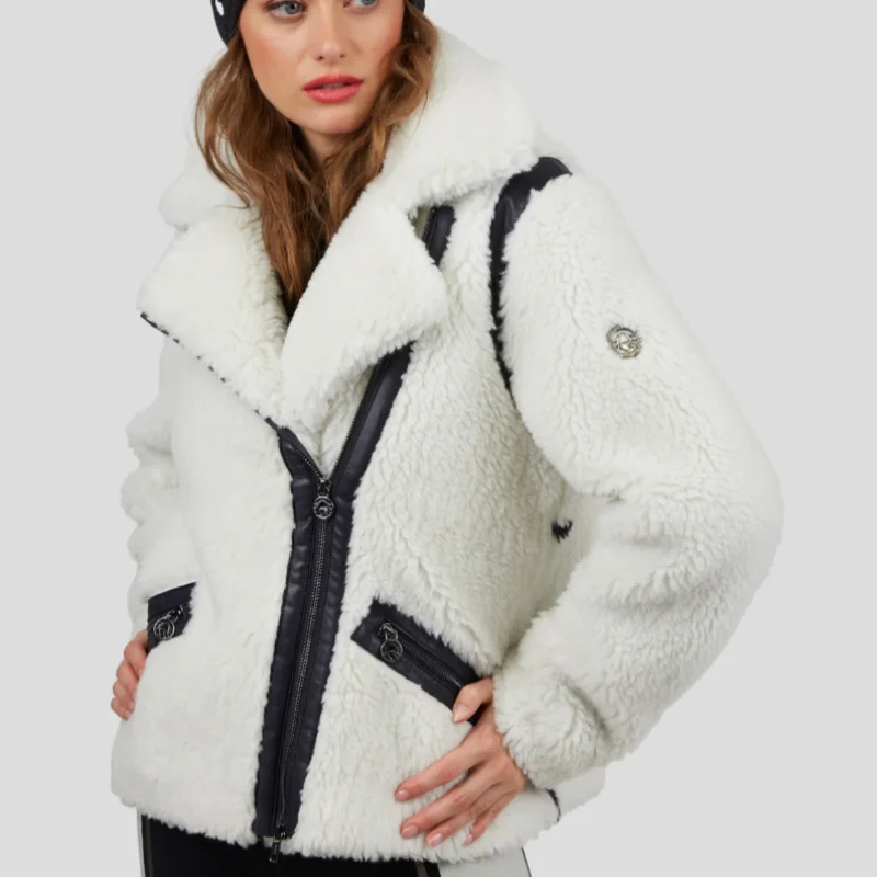 Sportalm Faux Fur Bomber - Ivory